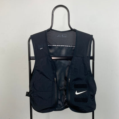 00s Nike Running Vest Jacket Black Small