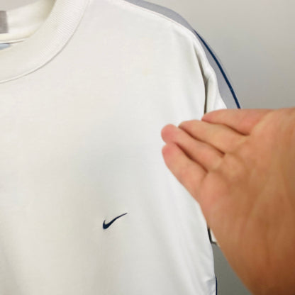 00s Nike Piping T-Shirt White Large