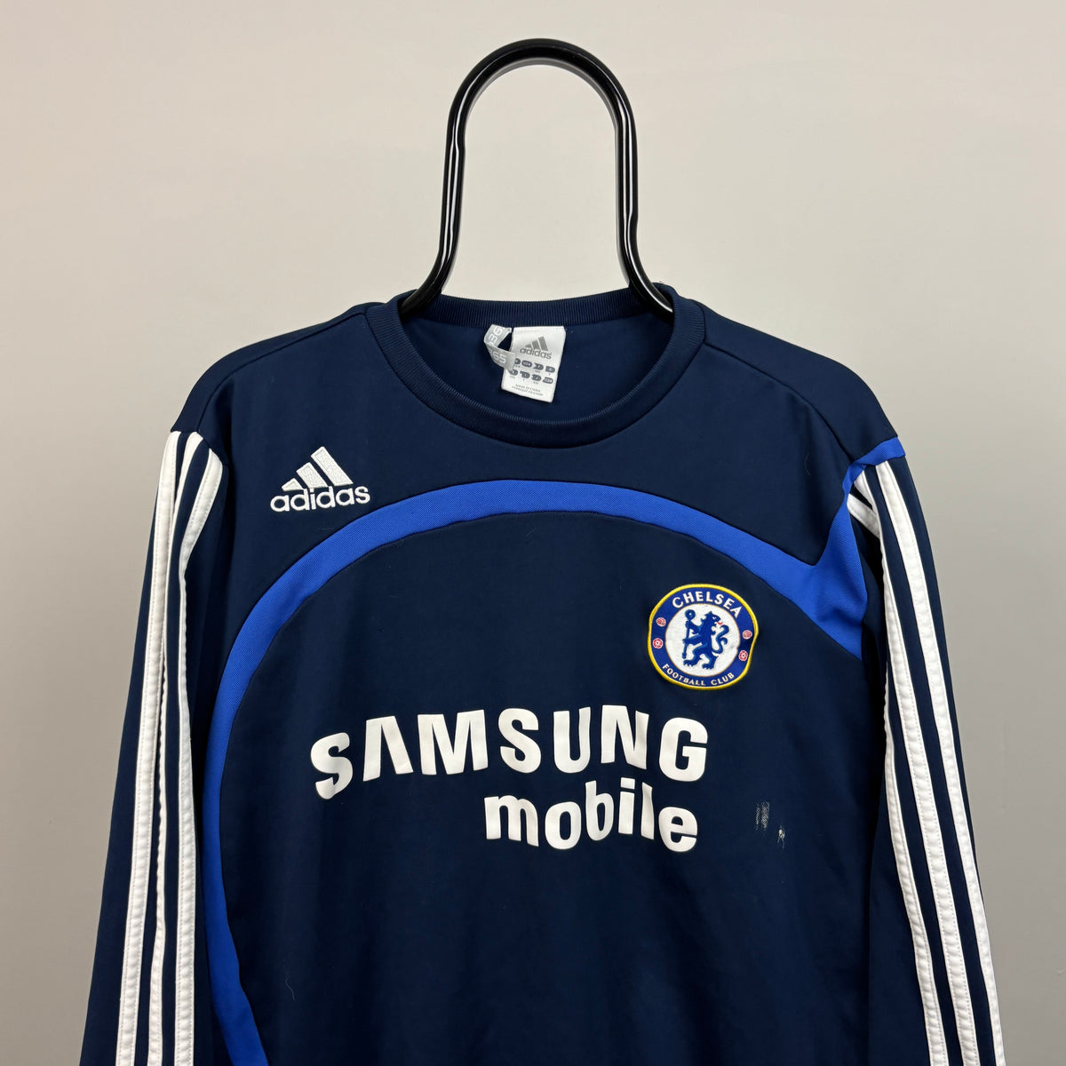 00s Adidas Chelsea Sweatshirt Blue Medium