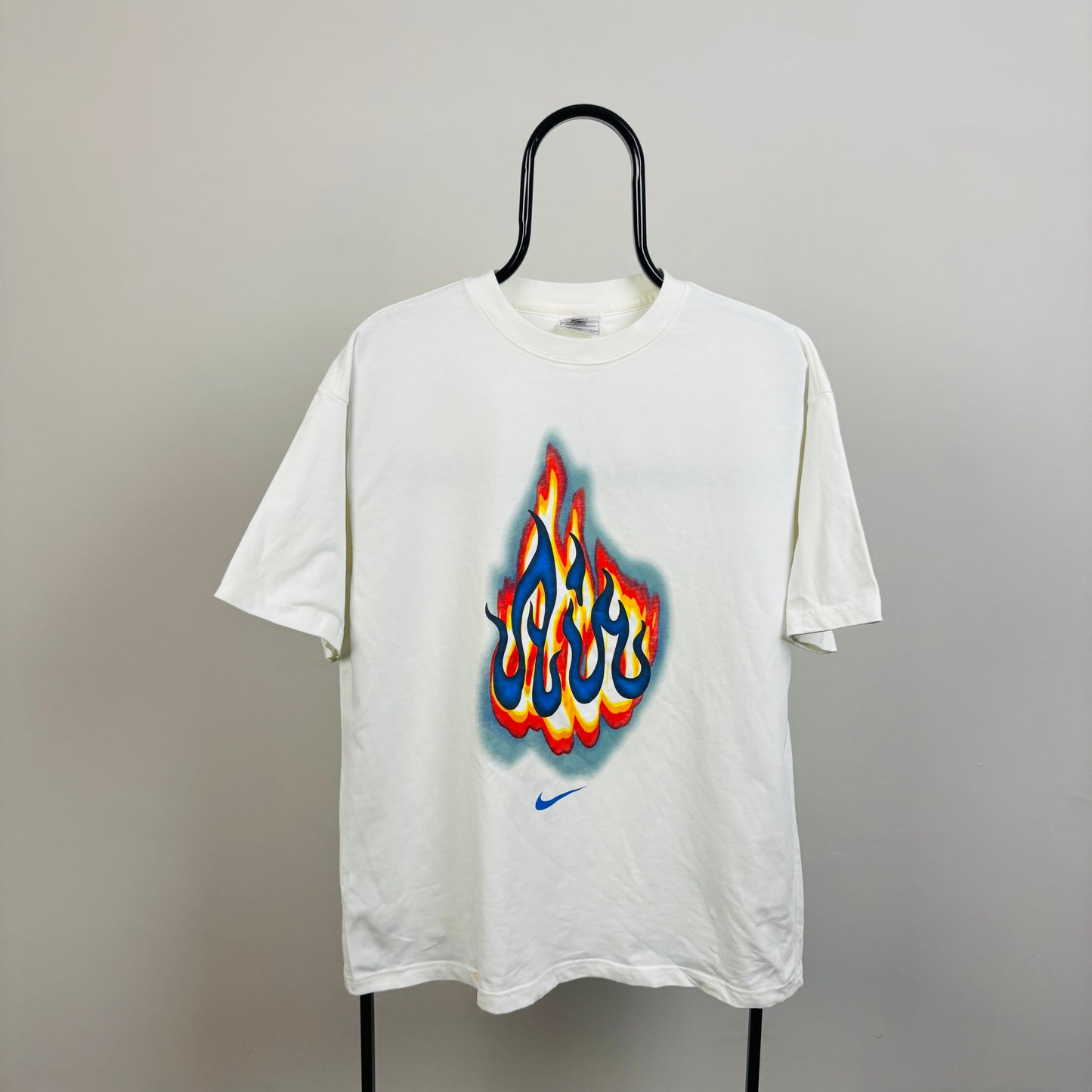 90s Nike Flame T-Shirt Green Large