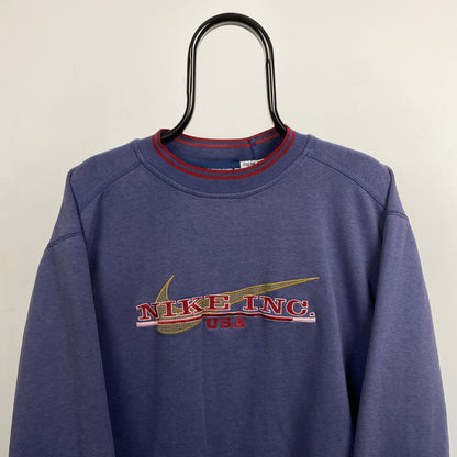 90s Nike Sweatshirt Blue Medium