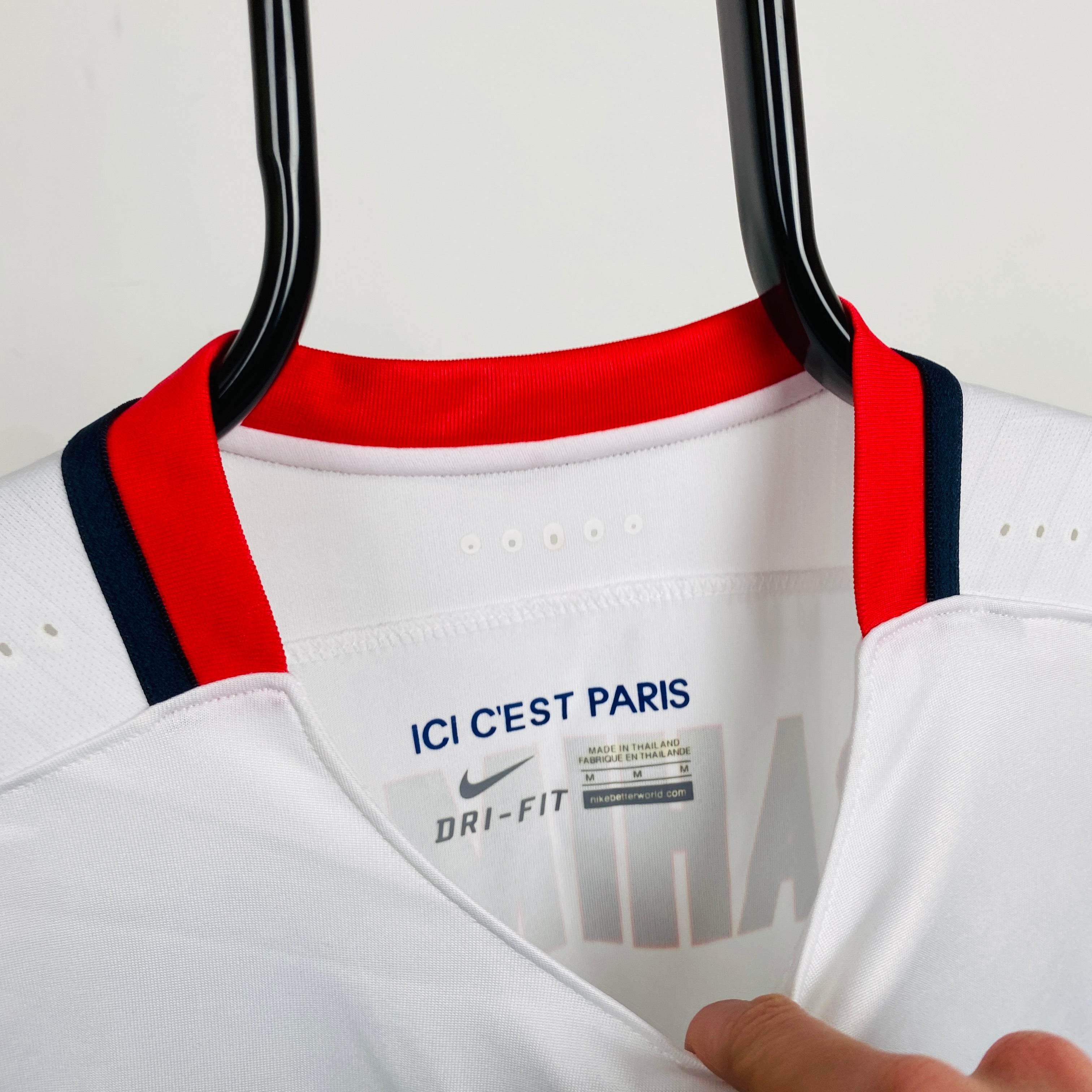00s PSG Fan Football Shirt T-Shirt White Medium