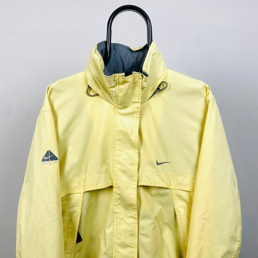 90s Nike ACG Waterproof Coat Jacket Yellow Large