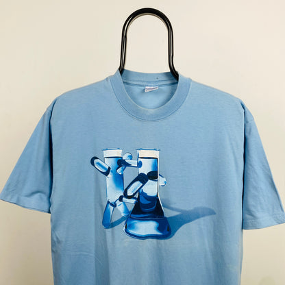 Retro 90s Chemistry T-Shirt Blue Medium