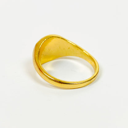 Retro Vintage Peace Ring Gold