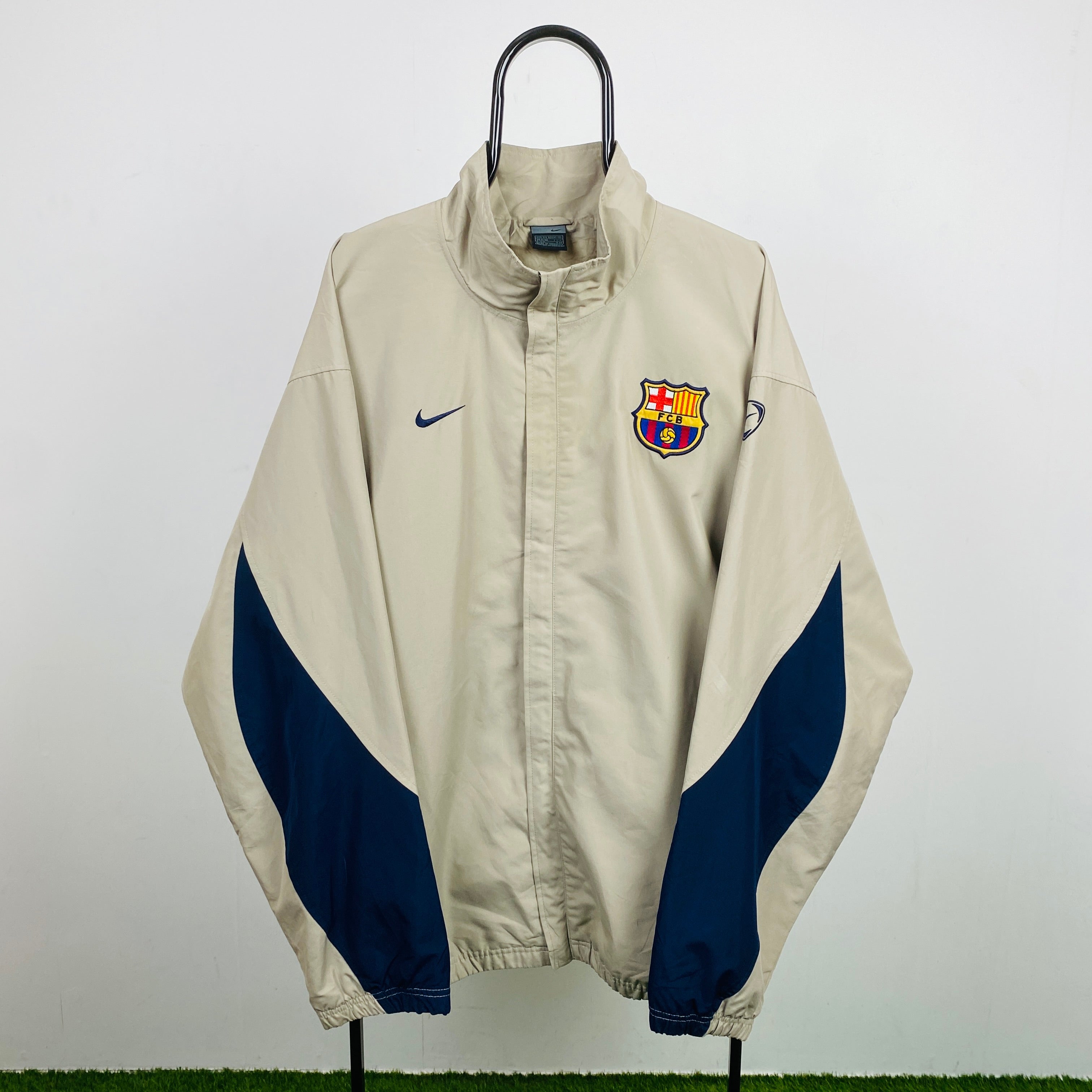 90s Nike Barcelona Windbreaker Jacket Brown XXL