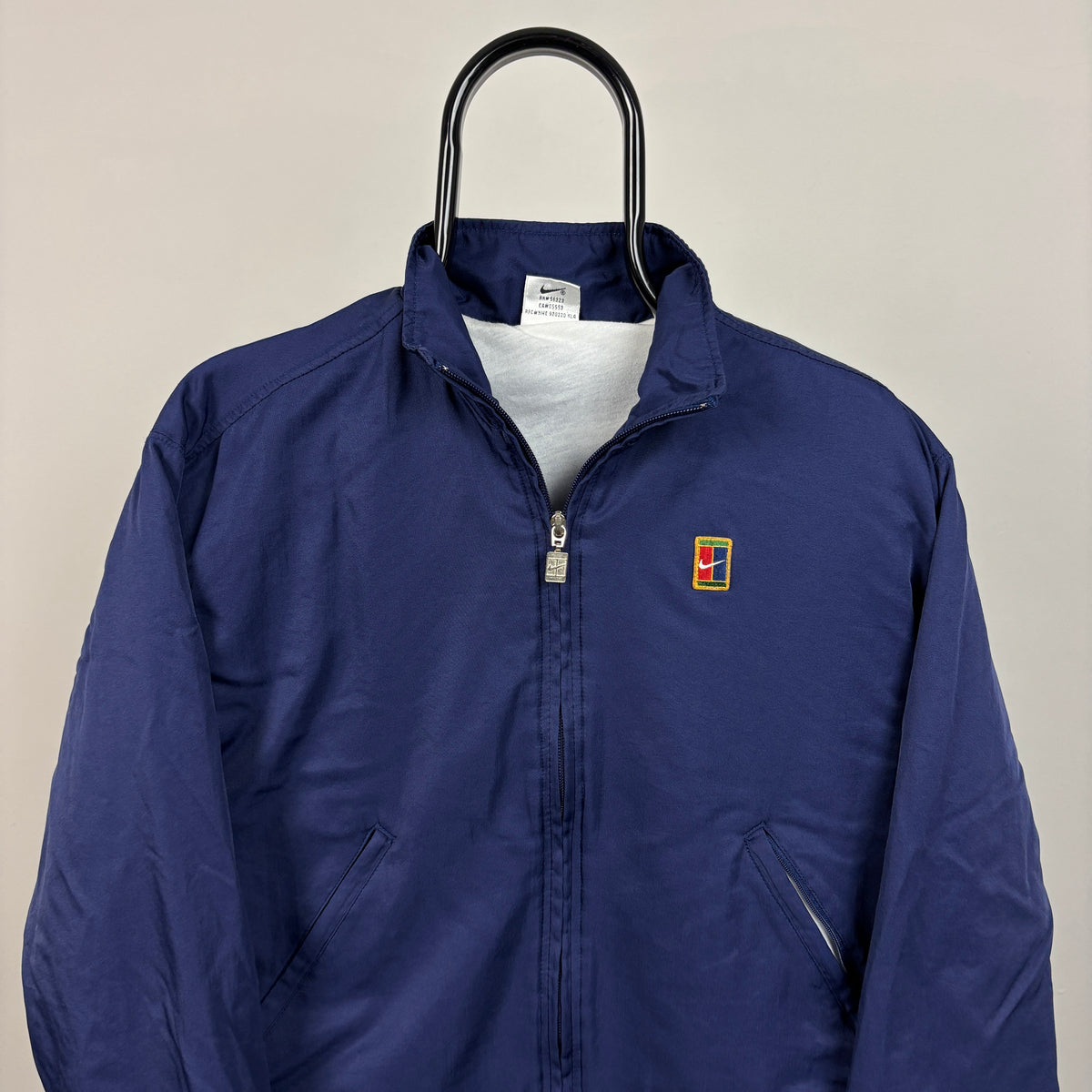 90s Nike Challenge Court Windbreaker Jacket Blue Women’s Small