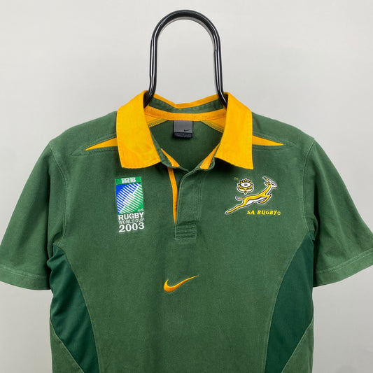 00s Nike South Africa Rugby Shirt T-Shirt Green Medium