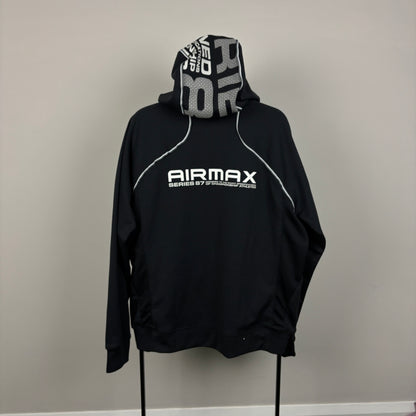 00s Nike Air Max Series 87 Zip Hoodie Jacket Black Large