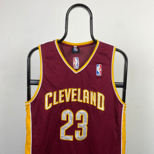 Retro Cleveland Cavaliers James NBA Basketball Jersey Vest T-Shirt Red Large