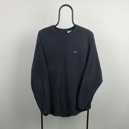 90s Nike Fleece Sweatshirt Blue Large