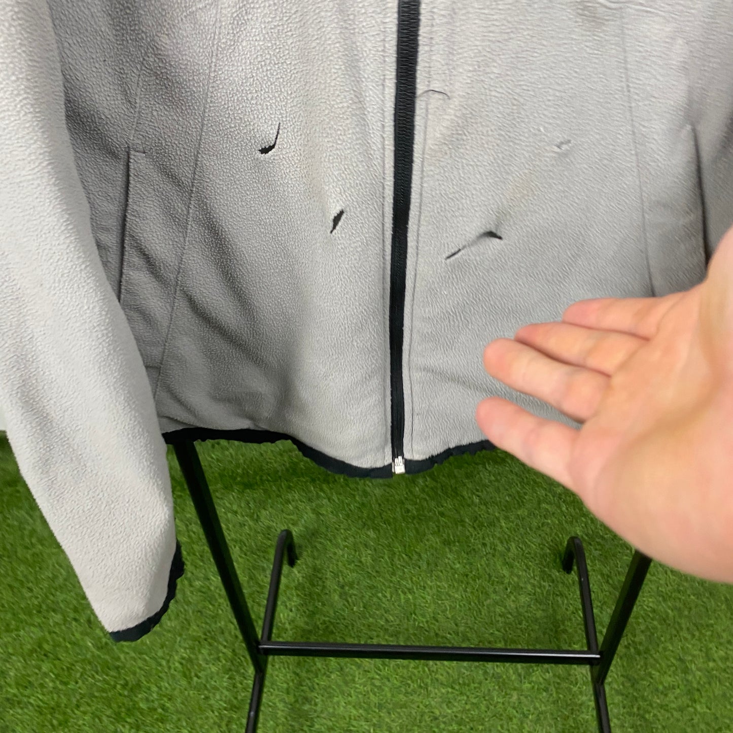 00s Nike Reversible Fleece Coat Jacket Blue Medium