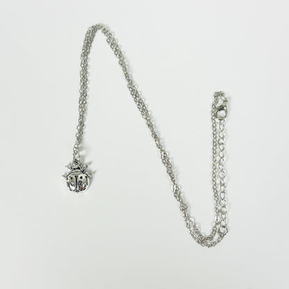 Vintage Ladybird Necklace Silver