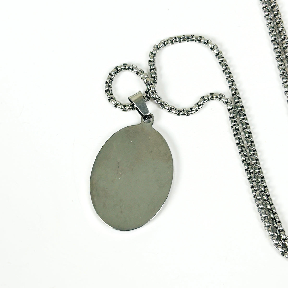 Jesus Gem Necklace Silver