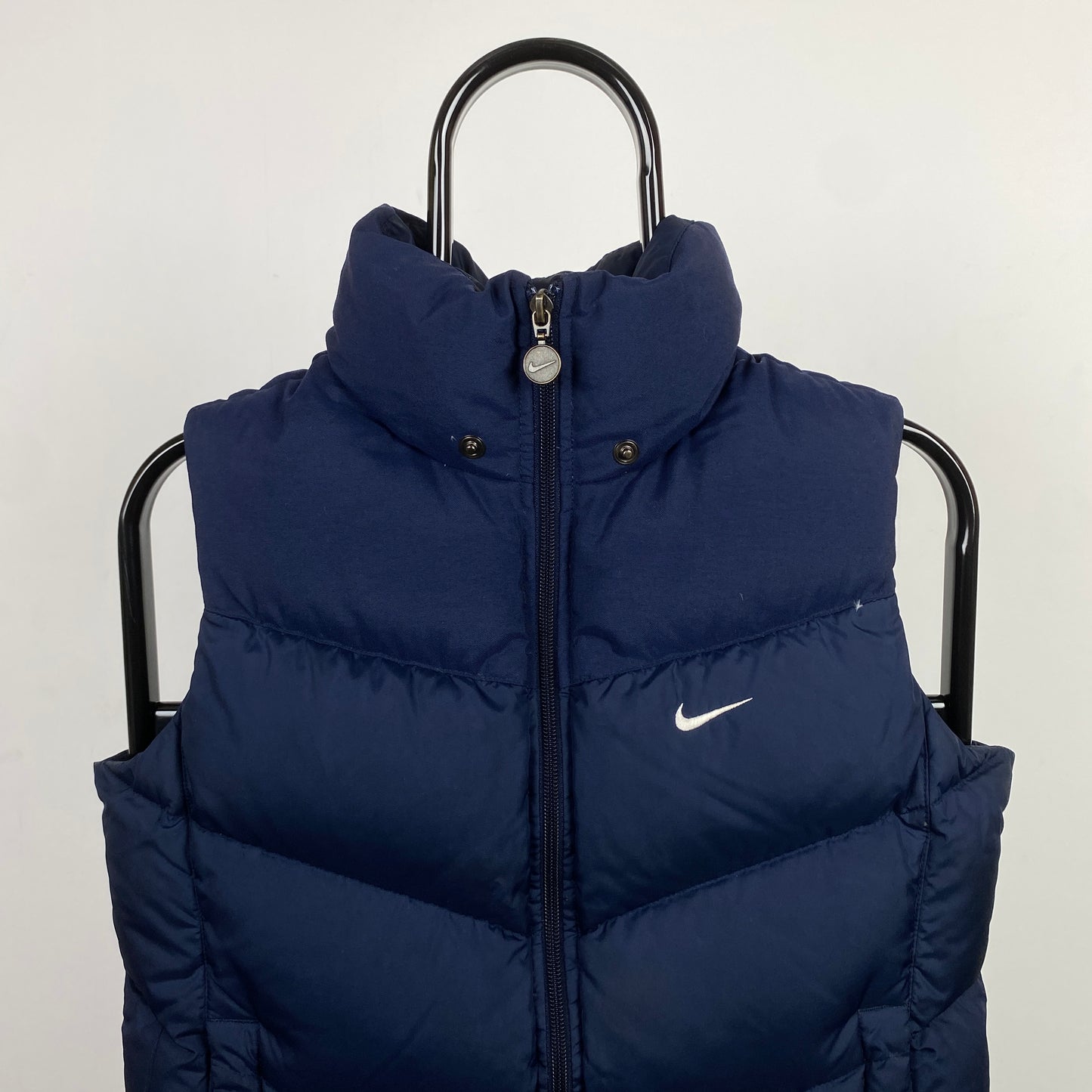 00s Nike Puffer Gilet Jacket Blue Small