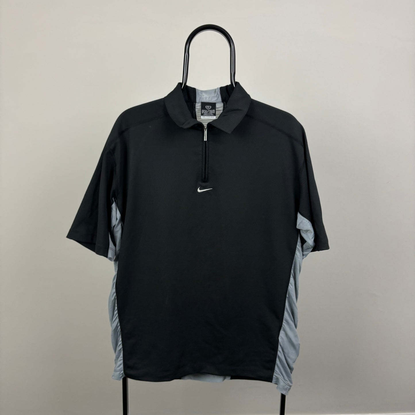 00s Nike Golf Polo T-Shirt Black Medium