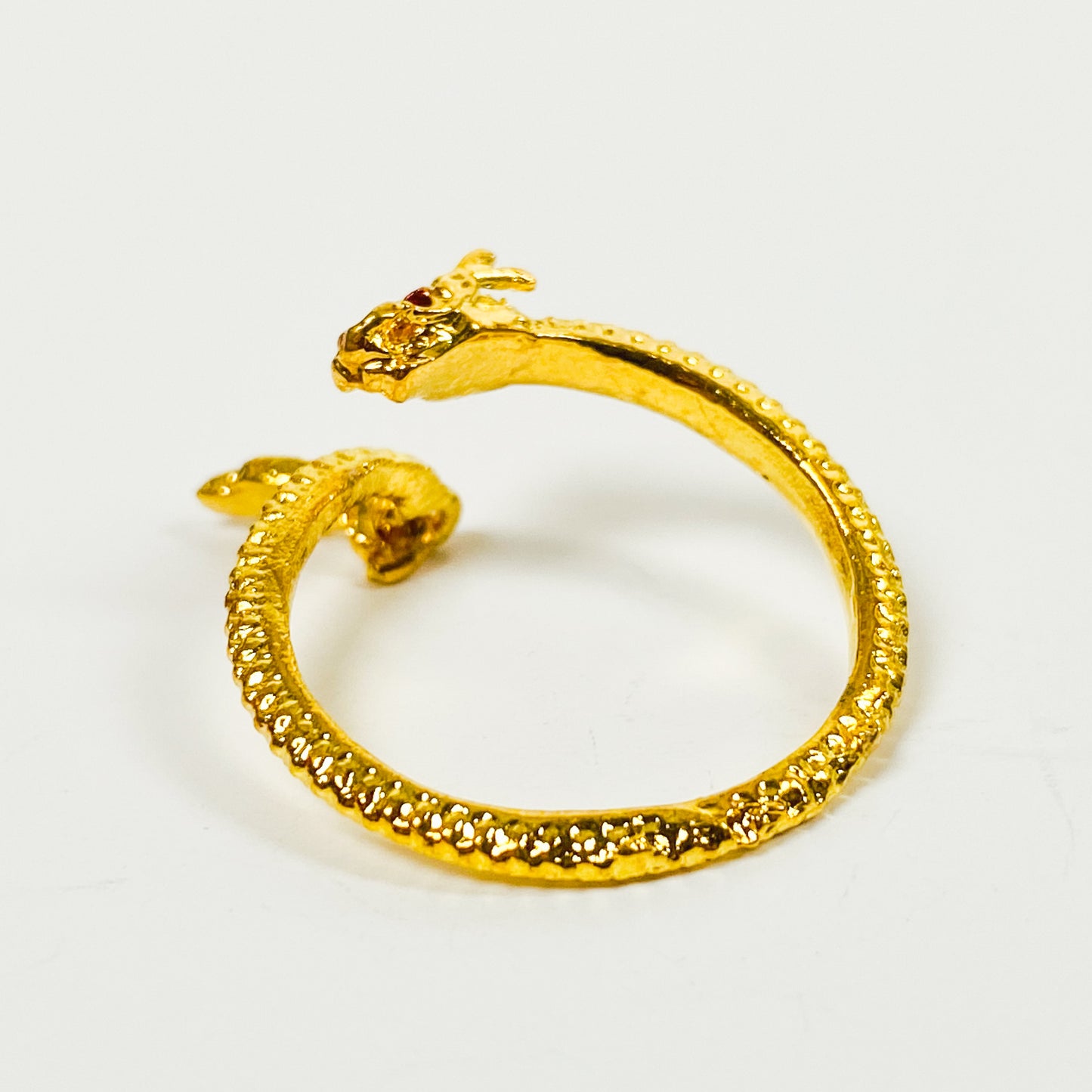 Retro Adjustable Chinese Dragon Ring Gold