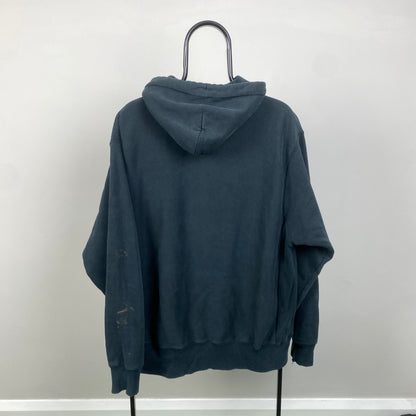 00s Champion Reverse Weave Hoodie Black Large