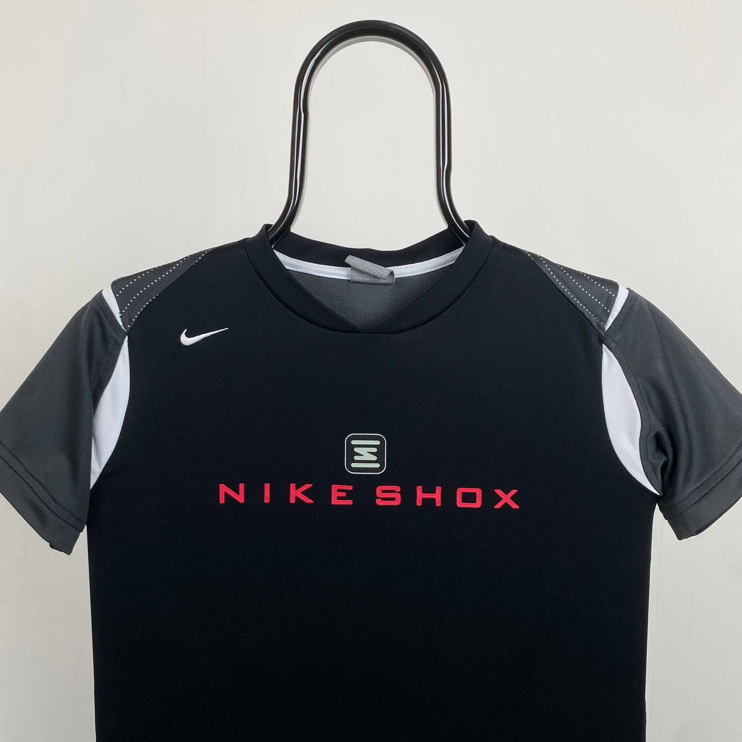 00s Nike Shox Baby Tee T-Shirt Black XS