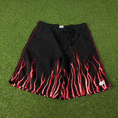 90s Nike Flame Shorts Black XL