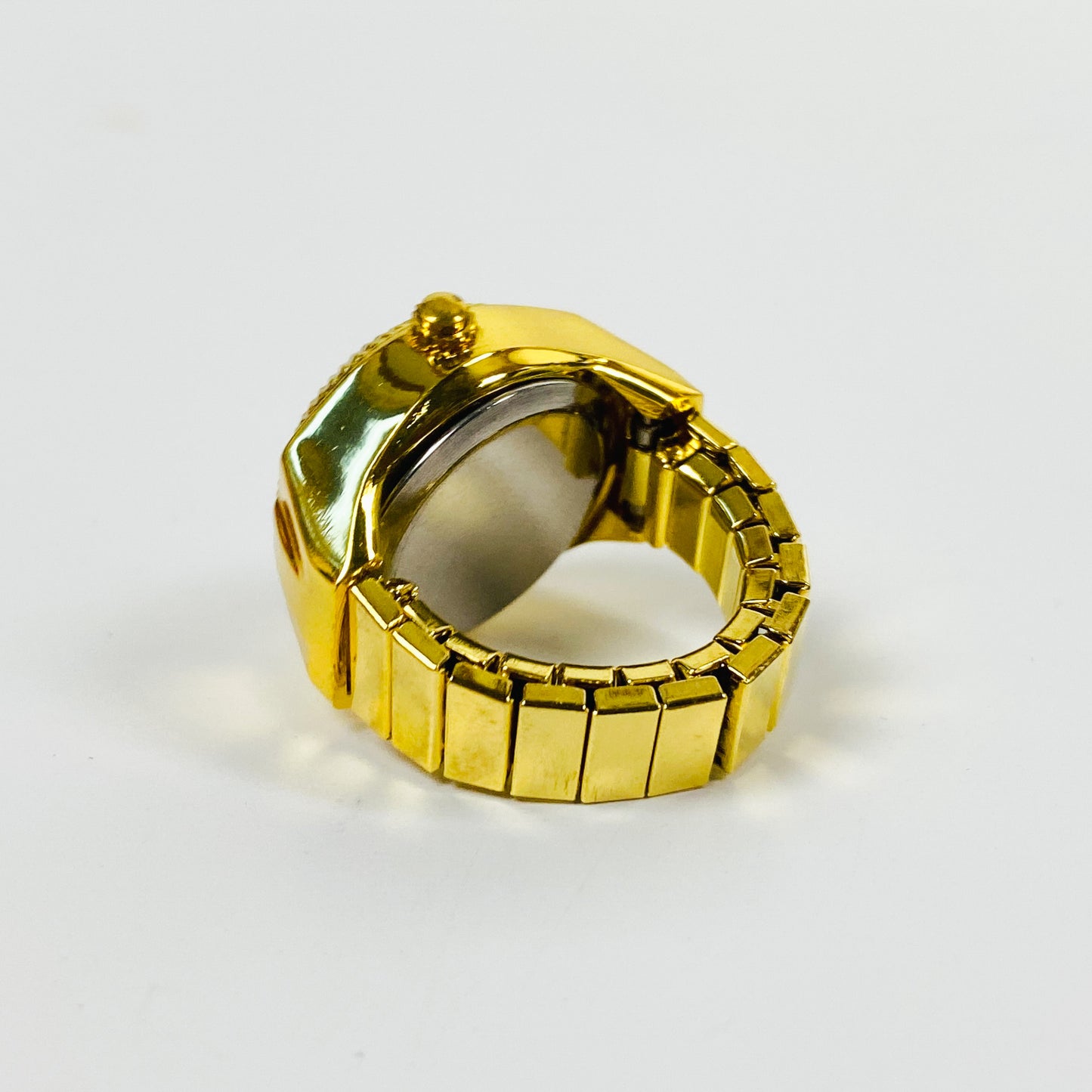 Retro Adjustable Digital Watch Ring Gold