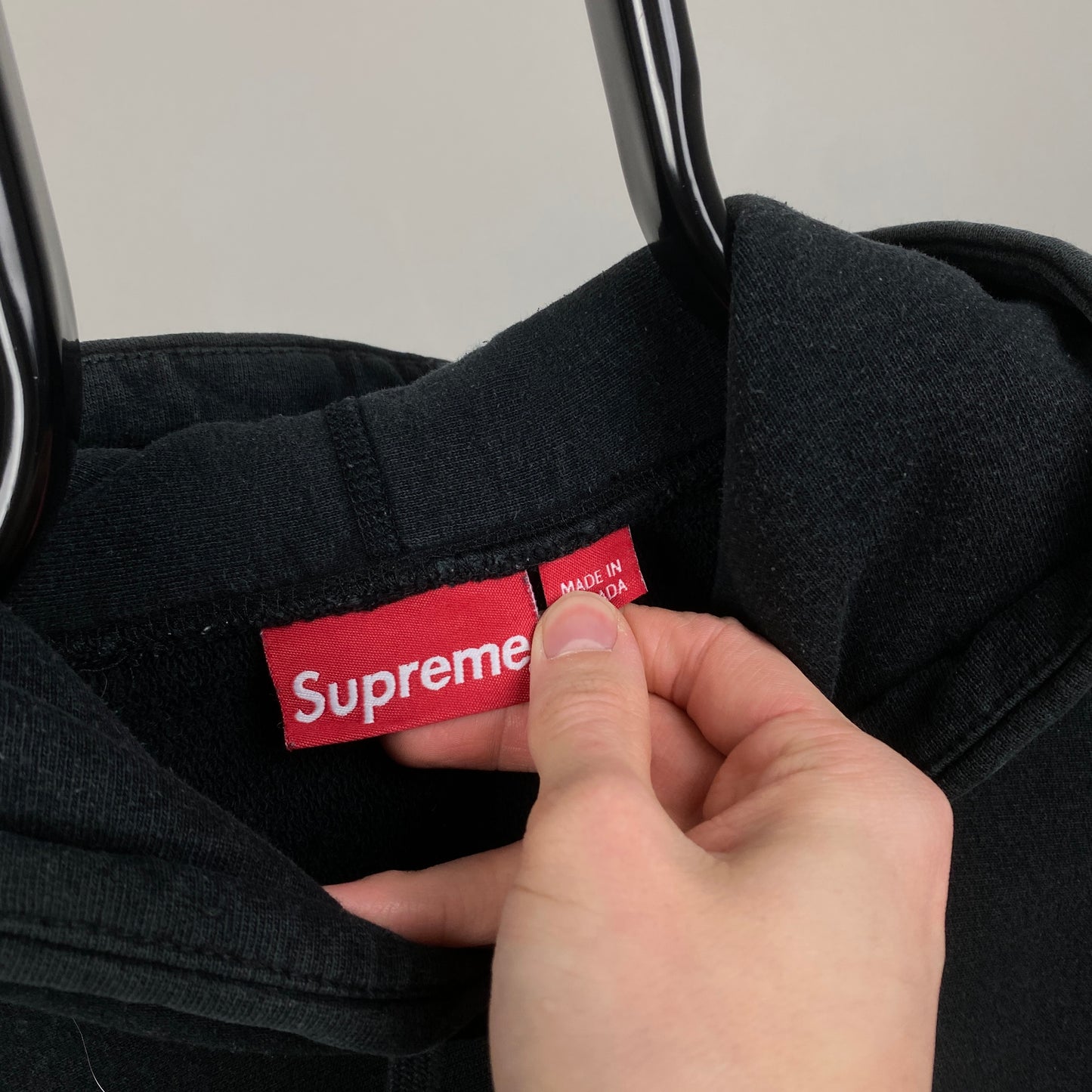 SS15 Supreme Kids Hoodie Black Large