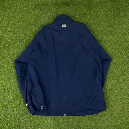 00s Nike Piping Tracksuit Set Windbreaker + Joggers Blue XXL