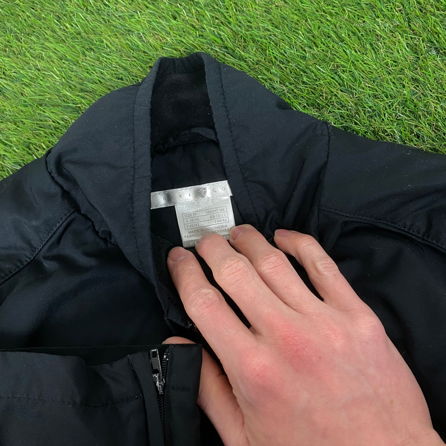 00s Nike Golf Windbreaker Jacket + Joggers Set Black Medium