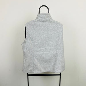 Retro Columbia Fleece Gilet Sweatshirt Grey XL