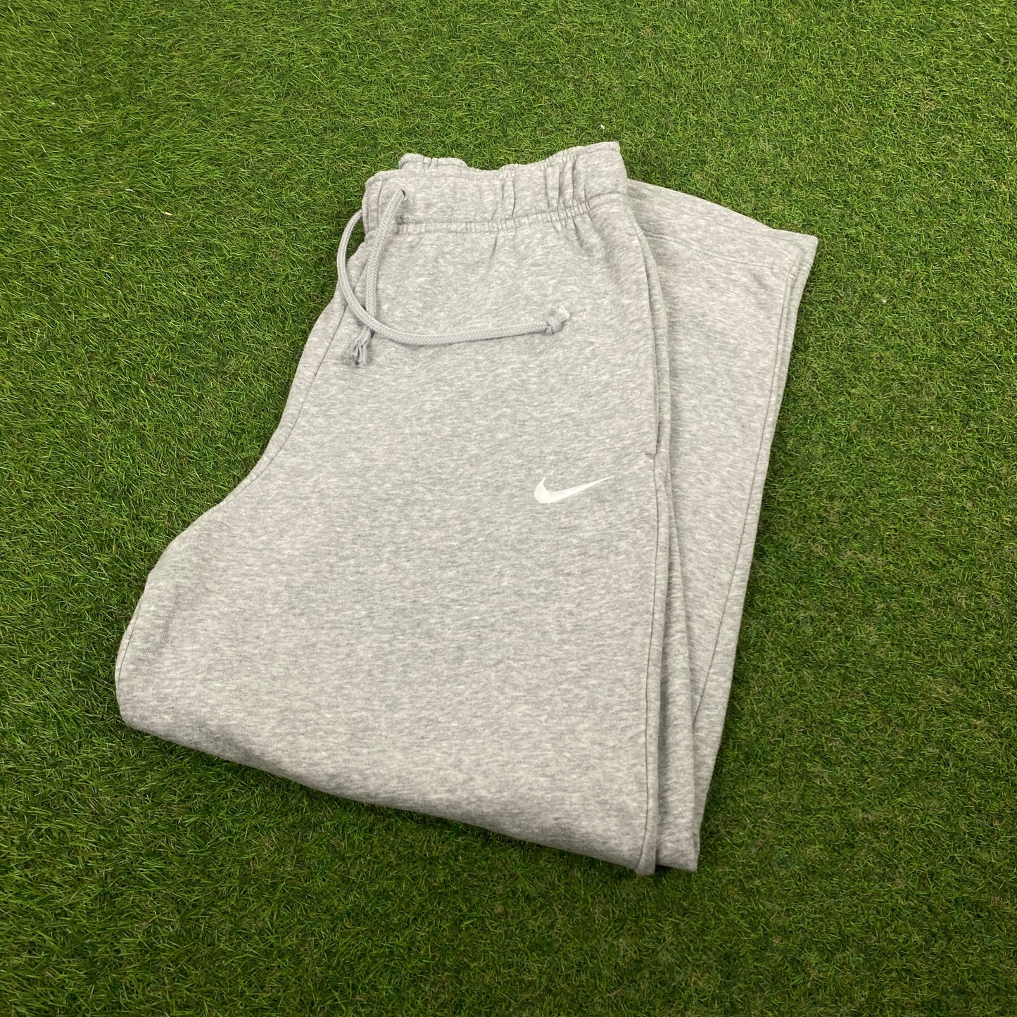 00s Nike Wide Leg Cotton Joggers Grey Small