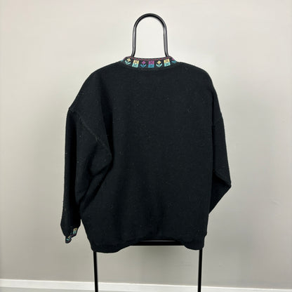 90s Salomon Fleece Sweatshirt Black Medium