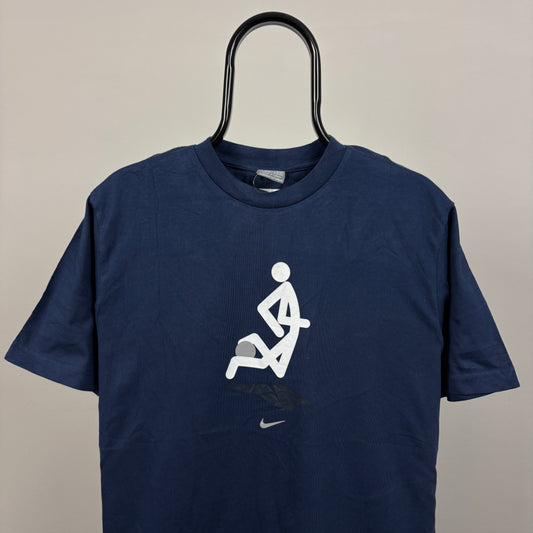 00s Nike Football T-Shirt Blue Medium