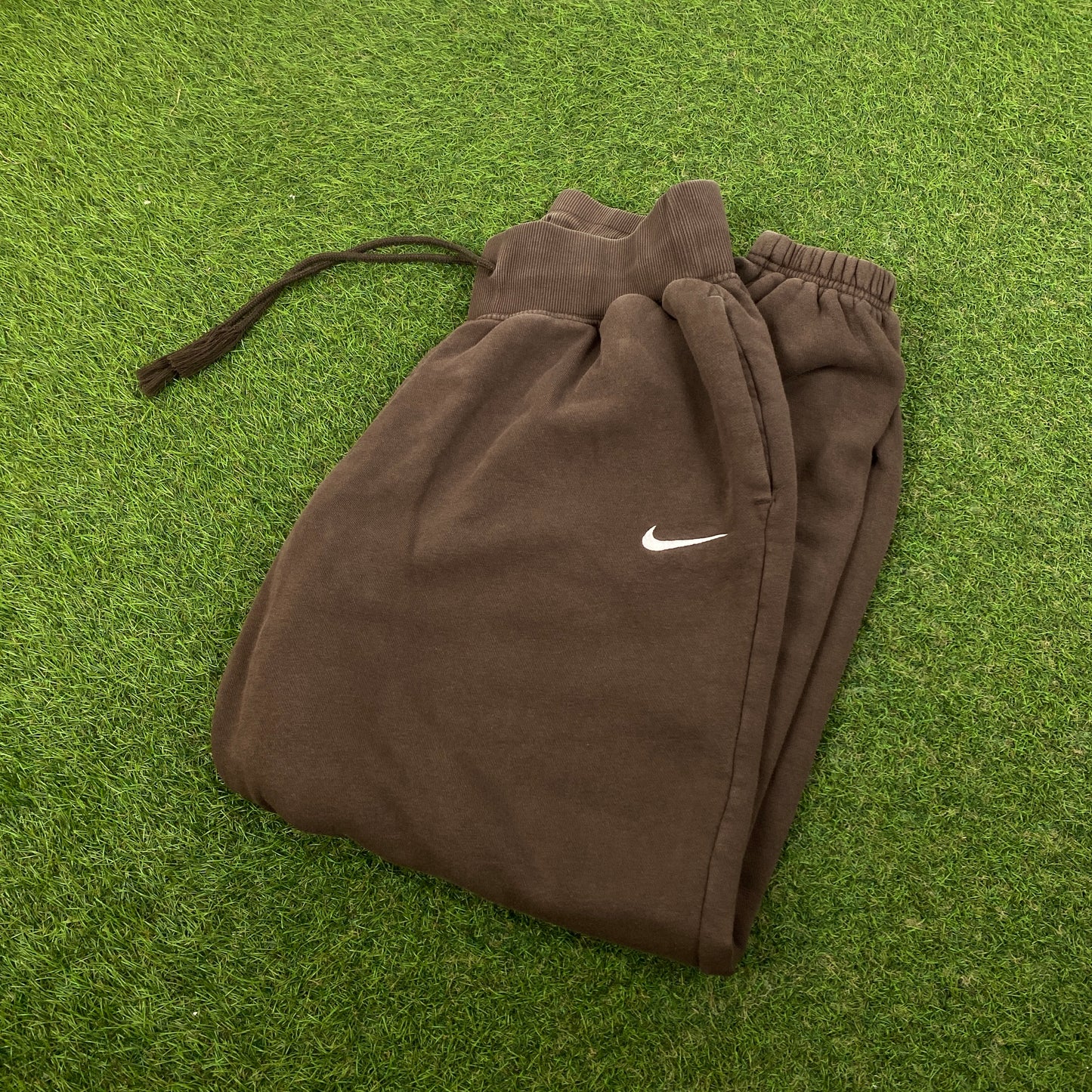 00s Nike Wide Leg Cotton Joggers Brown Small
