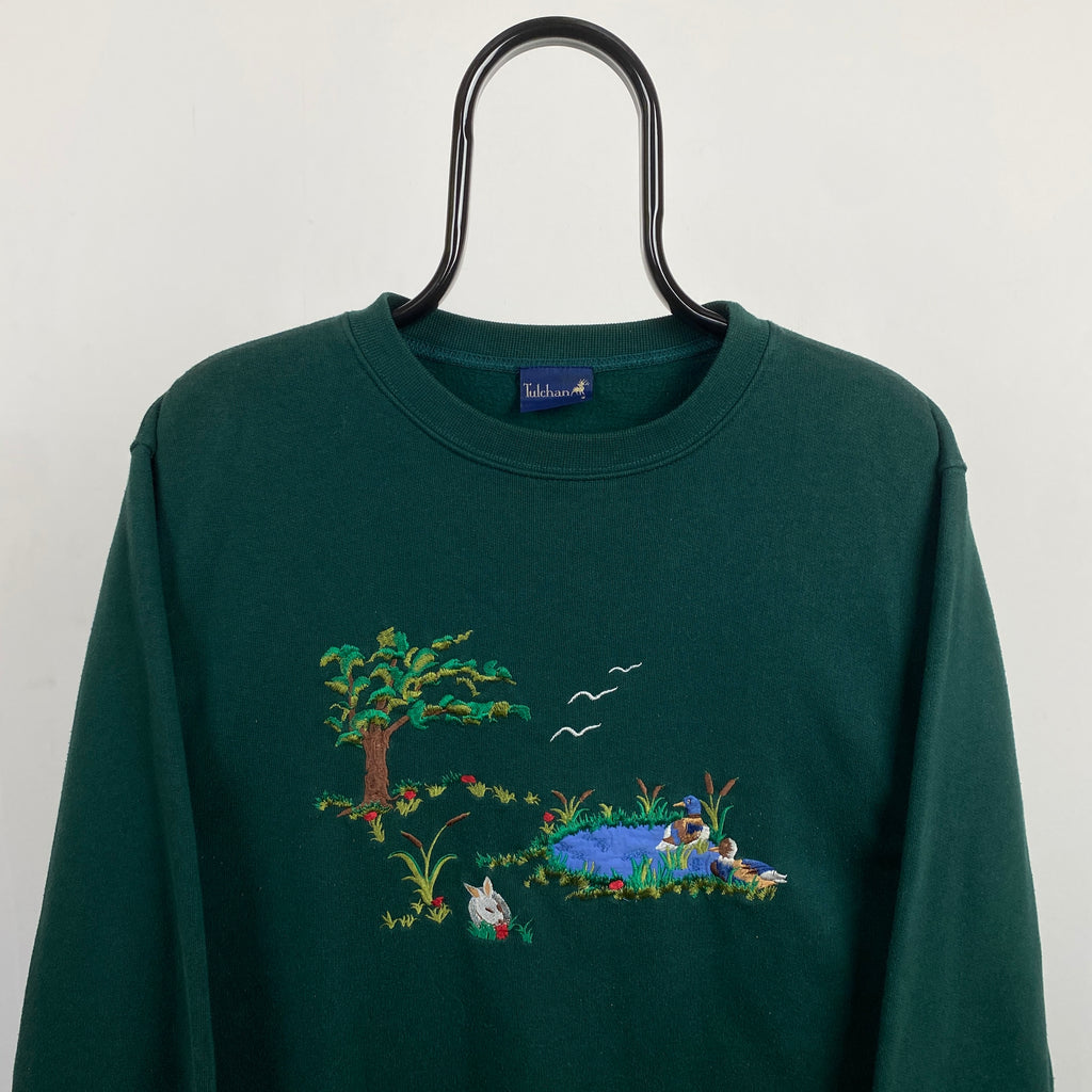 Retro Tulchan Farm Sweatshirt Green Large