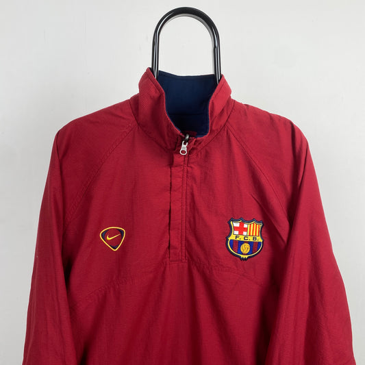 00s Nike Barcelona Reversible Coat Jacket Red Blue Large