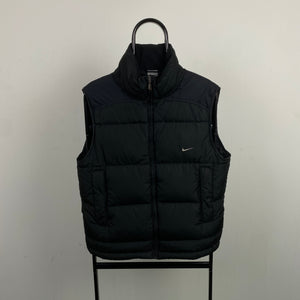 90s Nike Puffer Gilet Jacket Black Small