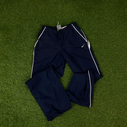 00s Nike Piping Windbreaker Jacket + Joggers Set Blue Medium