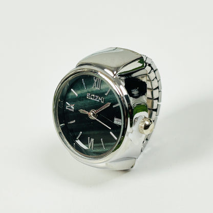 Vintage Watch Ring Midnight Black