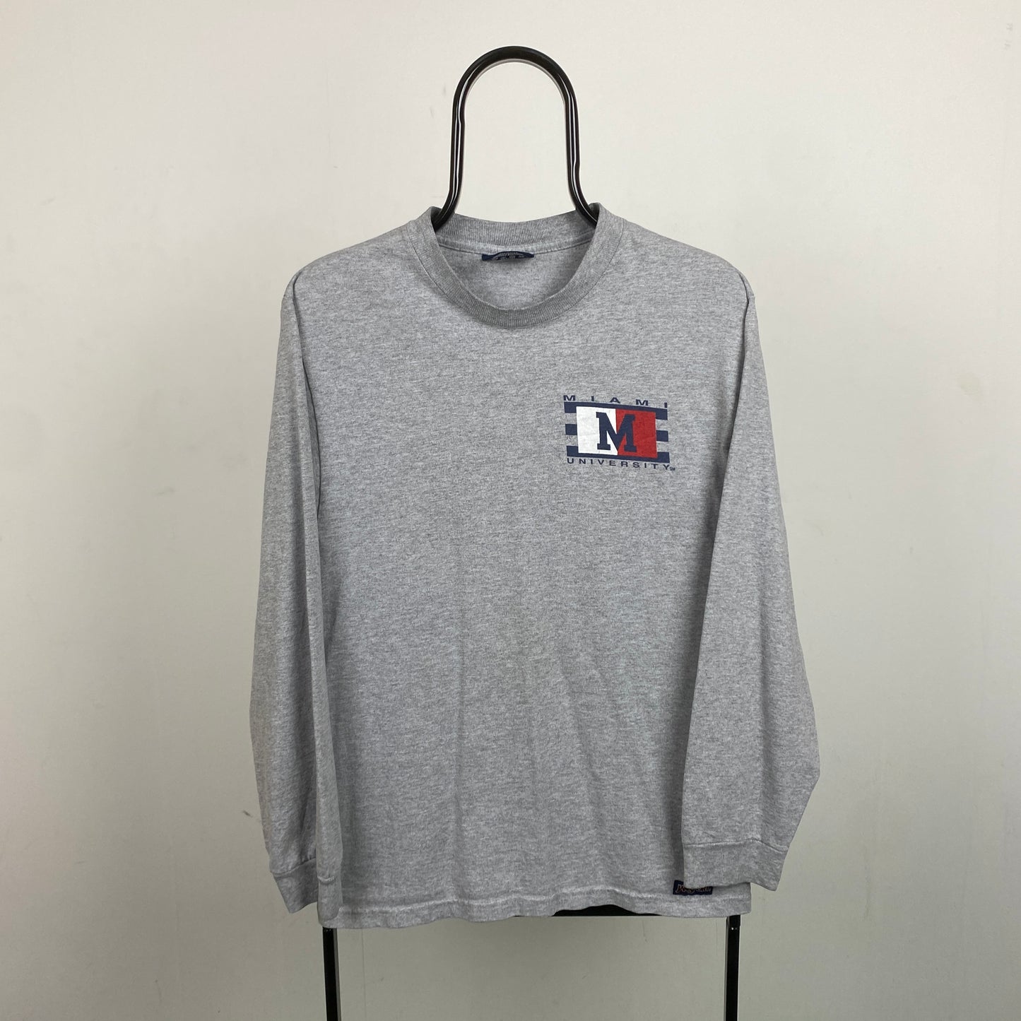 Retro Miami University T-Shirt Grey Small