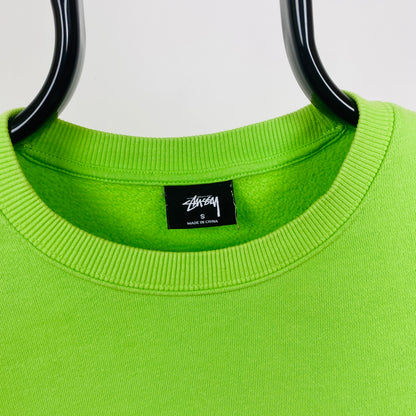 Retro 00s Stussy Sweatshirt Green Small