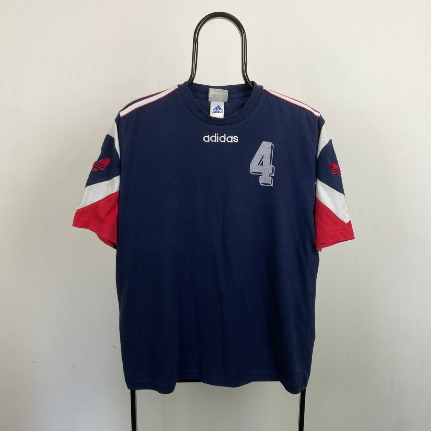 90s Adidas T-Shirt Blue Medium