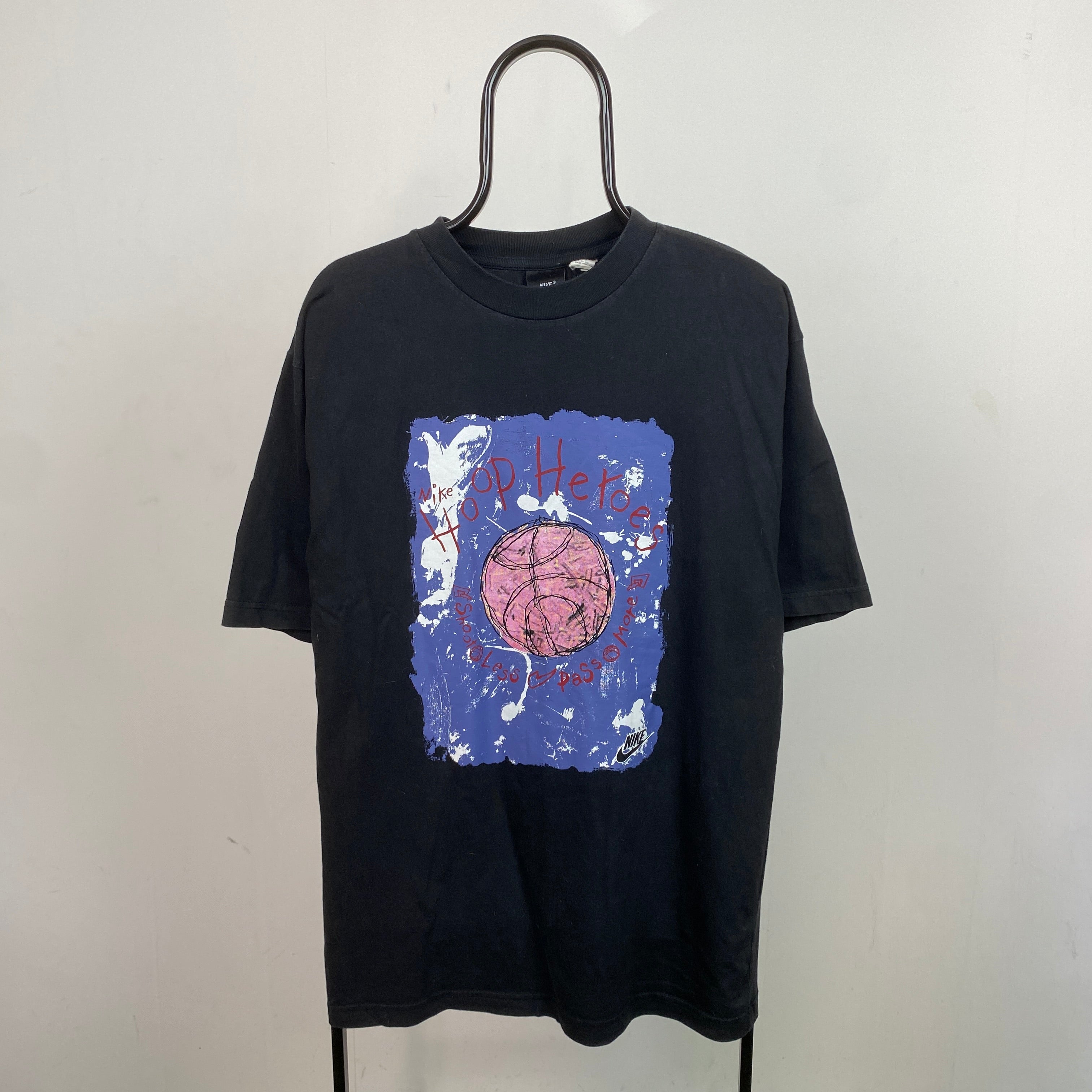 90s Nike Hoop Heroes T-Shirt Black Medium