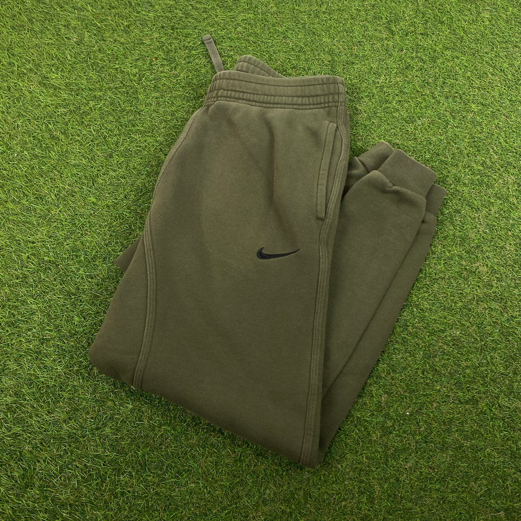00s Nike Cotton Wide Leg Joggers Green Small