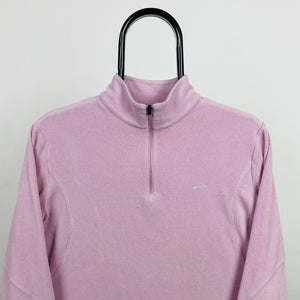 00s Nike 1/4 Zip Fleece Sweatshirt Pink Medium