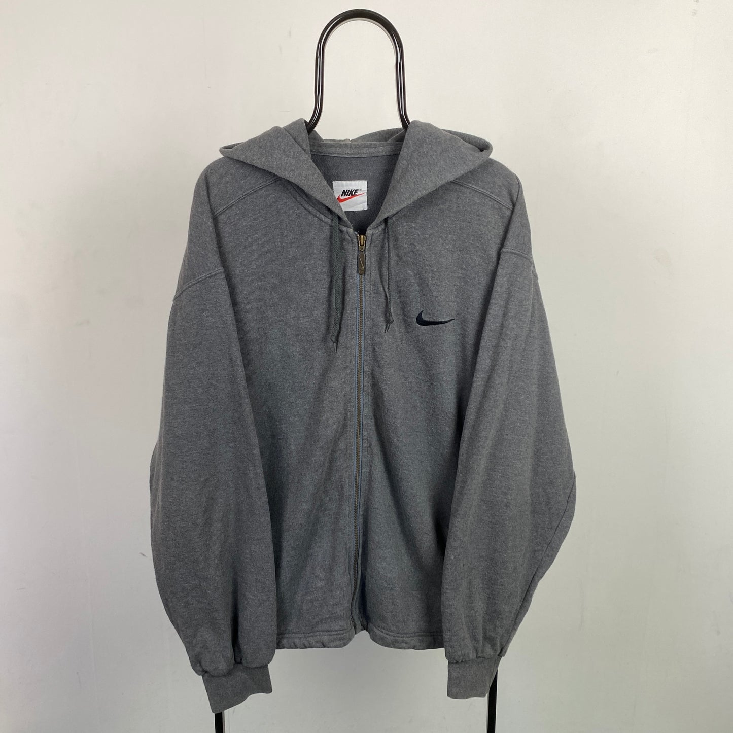 90s Nike Zip Hoodie Grey XL
