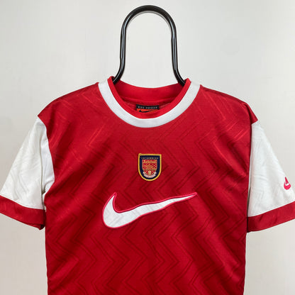 90s Nike Arsenal Football Shirt T-Shirt Red Small