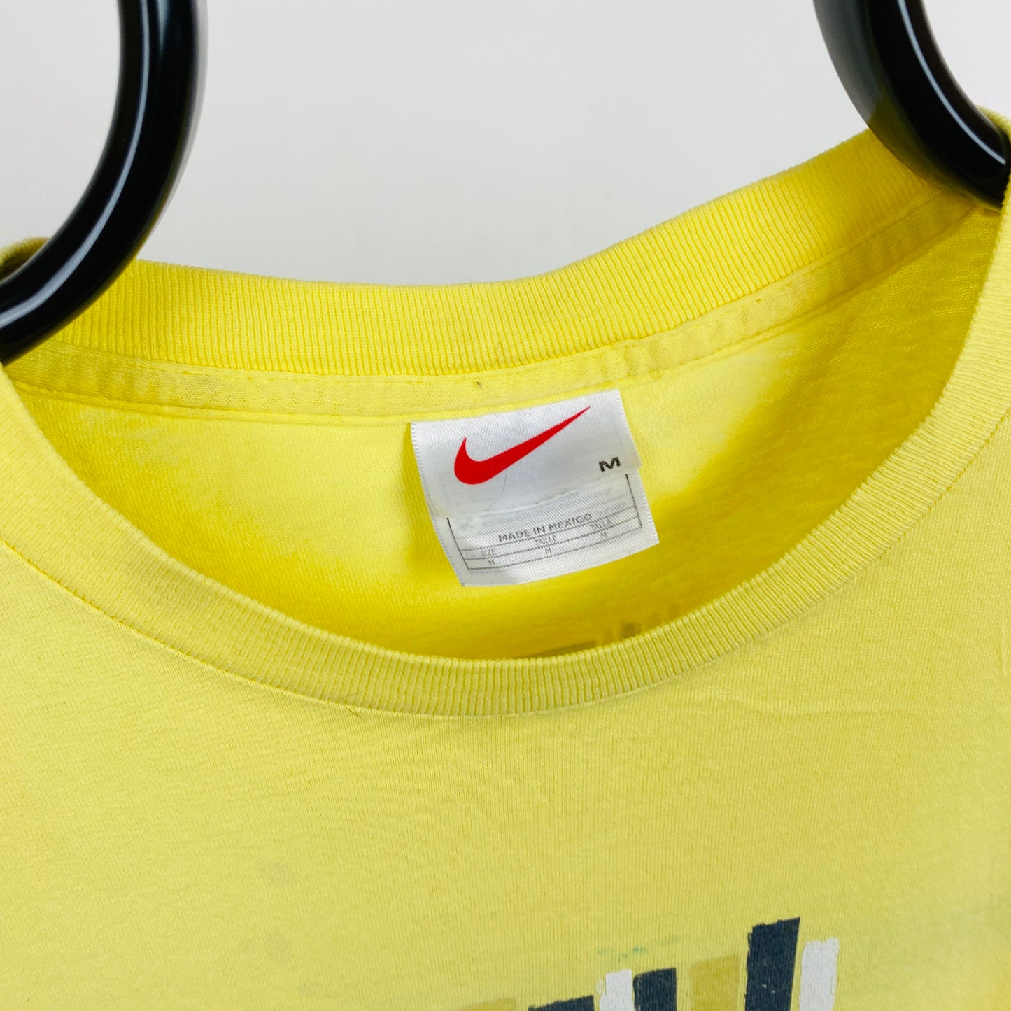 90s Nike Paint T-Shirt Yellow Medium