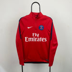 00s Nike PSG 1/4 Zip Sweatshirt Red Small
