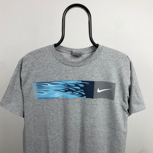 00s Nike Flame T-Shirt Grey Womens Large