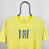 90s Nike Paint T-Shirt Yellow Medium